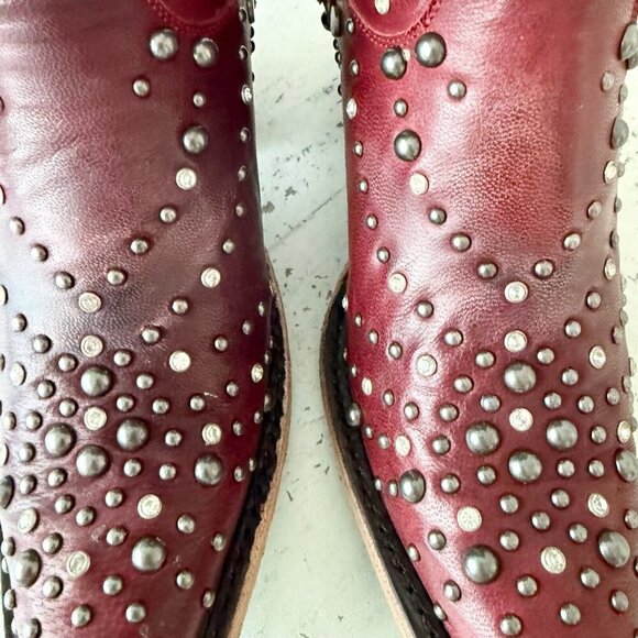 NEW Lane SPARKS FLY Womens Cowboy Bootie 5 Red Western Cowgirl Boots Pointed Toe - Picture 8 of 10